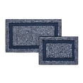 thumbnail image 2 of VCNY Home Heathered Hotel 2-Piece Microfiber Bath Rug Set, Navy/White, 2 of 5