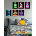 thumbnail image 5 of Drsoum Neon Gaming Room Wall Decor Teenage Boys Room Art Video Gamer Room Poster 12x16in6pcs Natural Framed, 5 of 6