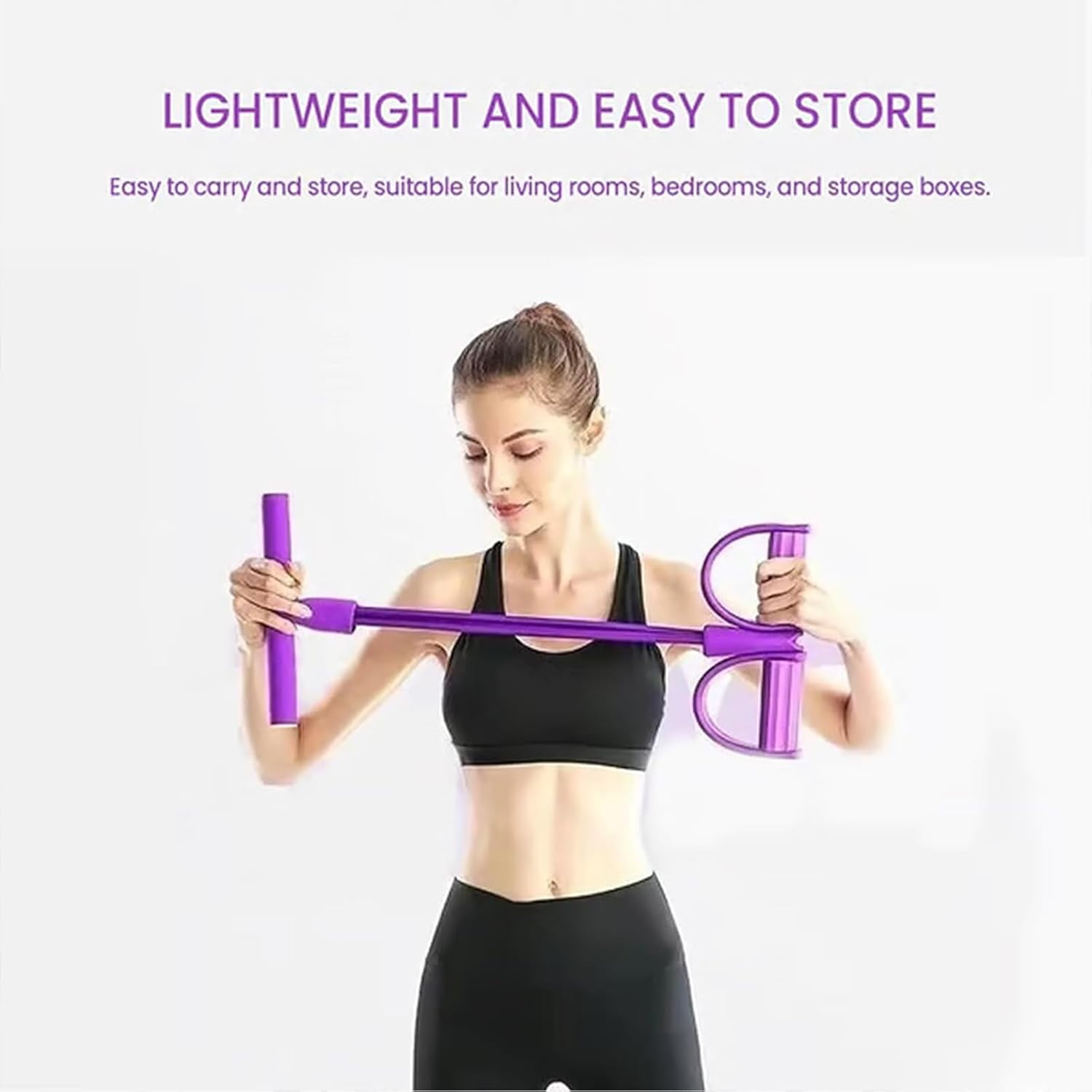 Upgrade 8 Tube Pedal Resistance Device, Pedal Resistance Band with Handle, Fashion Puller Exercise, Detachable and Adjustable Multifunction Fitness Bands for Abdomen, Waist, Arm, Leg