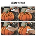 thumbnail image 4 of JEUXUS  Thanksgiving Tablecloth Black and White Checkered Pumpkin Tablecloth Fall Round Tablecloth Washable Reused Table Cover for Holiday Party Dining Kitchen Table Decor, 4 of 7