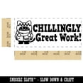 thumbnail image 2 of Chillingly Great Work Penguin Teacher Student School Self-Inking Rubber Stamp Ink Stamper - Sky Blue Ink - Small 1-1/2 Inch, 2 of 7