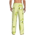 thumbnail image 3 of Uemuo Cute Frog3 Pattern Men's Wide Leg Palazzo Lounge Pants with Pockets Light Weight Loose Comfy Casual Pajama Pants-Medium, 3 of 9