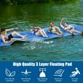 thumbnail image 6 of Gymax 12' x 6' Floating Water Pad Mat 3-Layer Foam Floating Island for Pool Lake Blue, 6 of 10