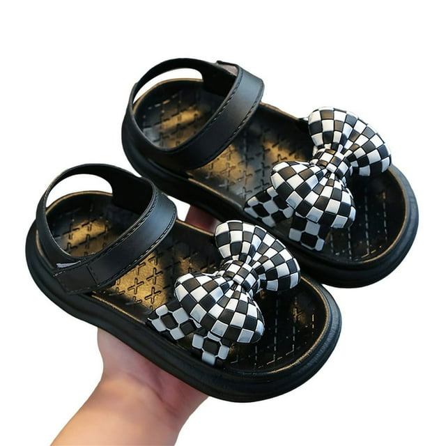 Baby Toddler Girls Soft Open Toe Summer Sandals Flower Princess Flat Shoes