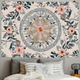 thumbnail image 2 of GOSMITH  Sketched Floral Medallion Tapestry, Bohemian Mandala Wall Hanging Tapestries, Indian Art Print Mural for Bedroom Living Room Dorm Home Décor Painting, 2 of 6