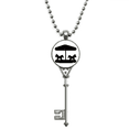 thumbnail image 1 of La silueta negra de Carousel Amusement Park Colgante Collar Vintage Llavero Plata Joyas Unbranded M, 1 of 3