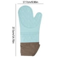 thumbnail image 2 of Gnmfd Heat Resistant Oven Gloves Long Cotton Filled Silicone Mitts Anti Slip Insulated Baking Gloves For Cooking Grilling Microwave Barbecue Oven Kitchen Food Handling Use, 2 of 2