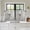 Charcoal, Ash Gray, variant on White Floral 2 Panel Kitchen Curtains for Small Windows, Modern Simple Flowers Petals Pastoral Bathroom Tier Curtain, Short Window Treatment for Bedroom/Living Room 55"x36"
