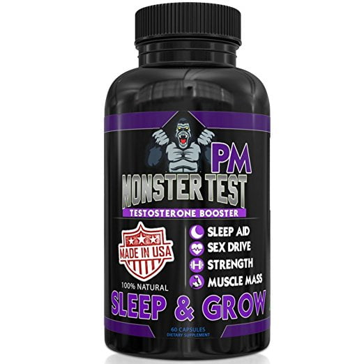Angry Supplements Monster Test PM NightTime Testosterone Booster and