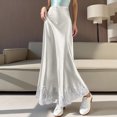 thumbnail image 2 of oqasdz Satin Skirts for Women with Allover Lace Trim High Waist Elegant Bodycon Midi Length Flowy Draped Ladies Fashion Outdoor Streetwear, 2 of 4