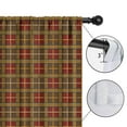 thumbnail image 4 of Blackout Kids Curtains,Brown Red Yellow Plaid Checkered Pattern Childrens Insulated Curtains Set Of 2,Bedroom Essentials,Toddler Room Decor 42"x54", 4 of 5