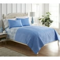 thumbnail image 4 of Seersucker 6-in-1 Quilt Set, Full/Queen, Blue Poppies, 4 of 6