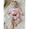 thumbnail image 3 of BemeyourBBs Baby Girl Sweatshirt Romper Long Sleeve Bow Football Print Bodysuit, 3 of 9
