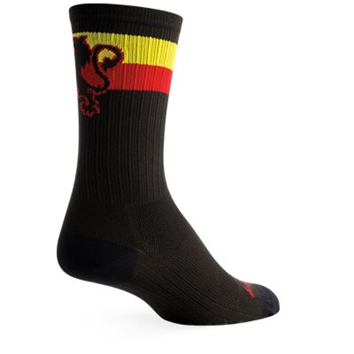 SockGuy SGX 6in Belgie Lion Performance Cycling/Running Socks 