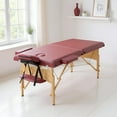 thumbnail image 7 of BestMassage Massage Bed Portable Massage Table 28 Inch Wide Lash Bed Height Adjustable 2 Folding Spa Table with Non-Woven Bag for Spa Footmassage Facial CareSpa Tattoo,Burgundy, 7 of 7