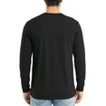thumbnail image 5 of Dresfit Men's Big and Tall Shirts Solid Color Thermal Tops Fall Loose Fit Long Sleeve Crew Neck Baseball Shirt 2025 Plain Knit Basic Pullover Tops Black 4XL, 5 of 7