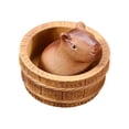 thumbnail image 3 of Figura de mascota de té en miniatura de capibara de arcilla, recuerdo, estatua de animal pequeño, decorativa, linda, 3 of 9
