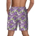 thumbnail image 2 of Lsque Mens Swim Trunks Violets Flowers Pattern - Bathing Suit Compression Liner - Beach Swim Shorts Swimwear - (S-3XL) - Stretch Quick Dry -3X-Large, 2 of 9