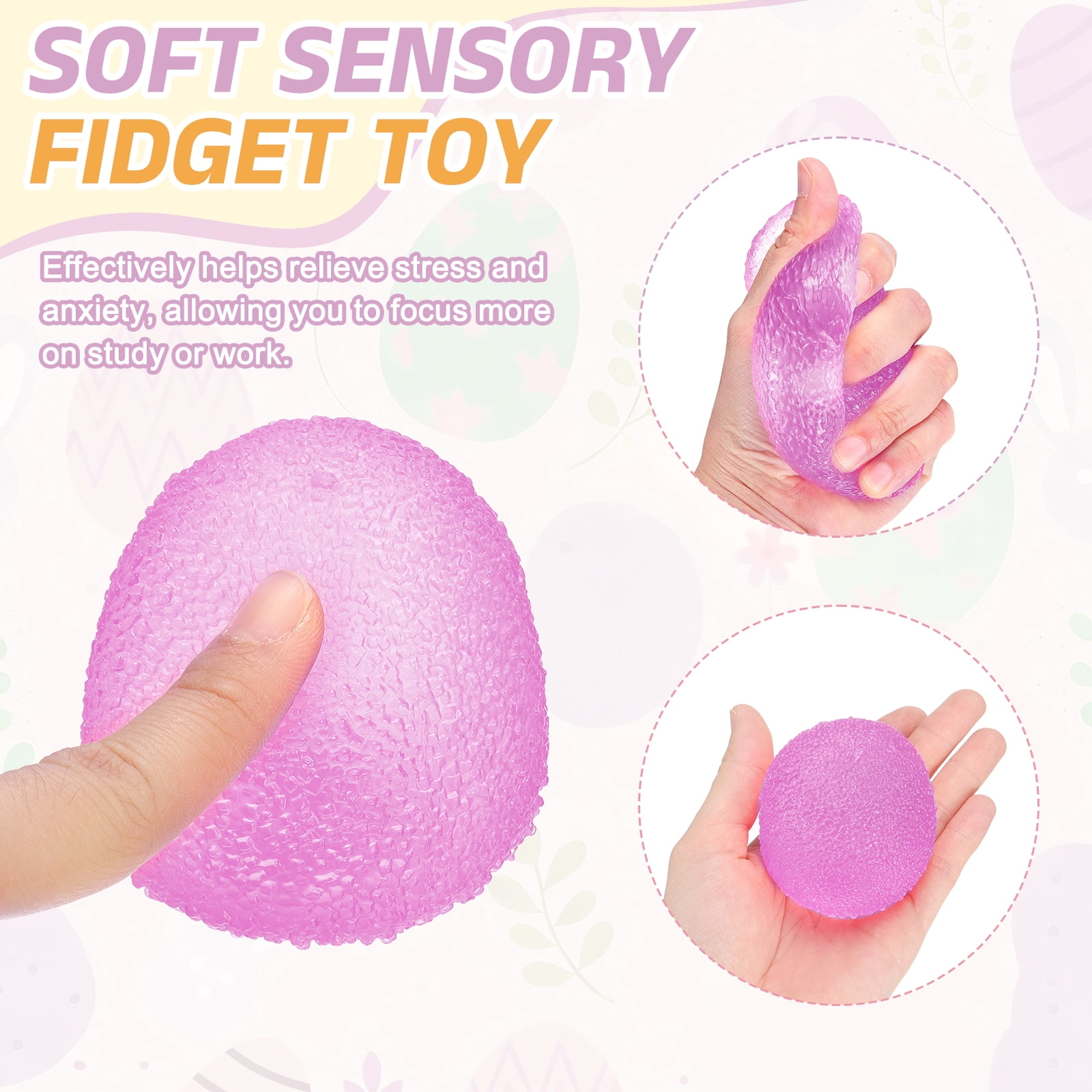 Uxcell Candy Stress Ball, Soft & Cute Fidget Toy 2 Inch (50mm) Stress Release Squeeze Ball