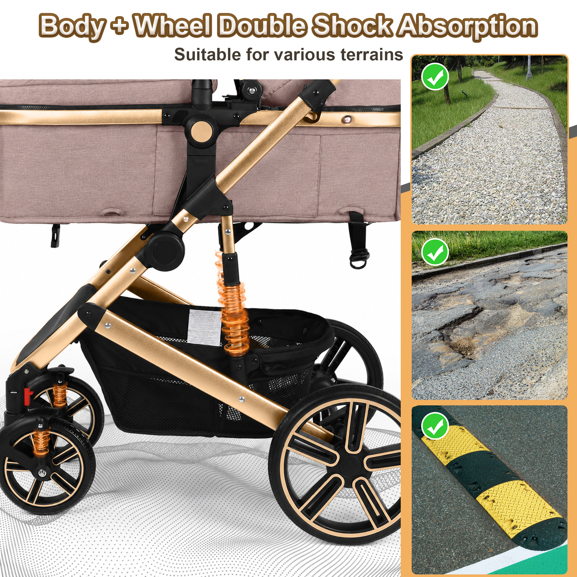 Vomeast Reversible Foldable Baby Stroller photo 4