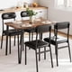 thumbnail image 1 of 4-piece dining mesa set para compact spaces - space-saving moderno design, perfect para apartment kitchens y breakfast nooks, 1 of 7