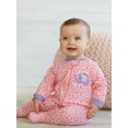 Gerber Newborn baby girl zip front sleep n play footed sleepers, 2pack