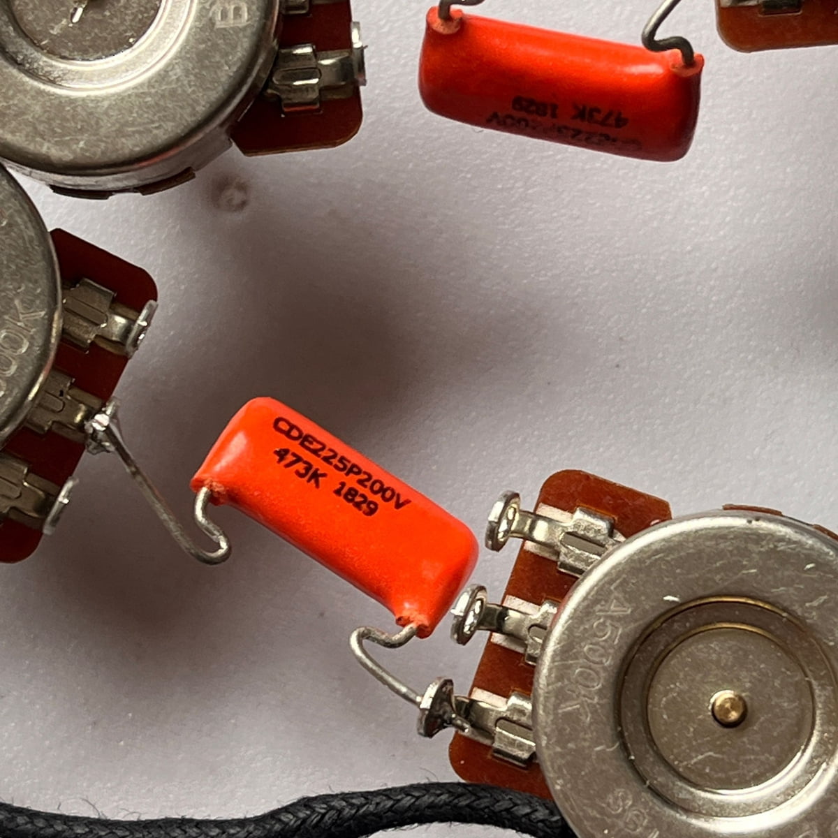 LP/SG Premium Prewired Wiring Harness Kit, Stereo Output Jack,Short Brass Copper Shaft Pots 500K,3-Way Switch Guitar Parts