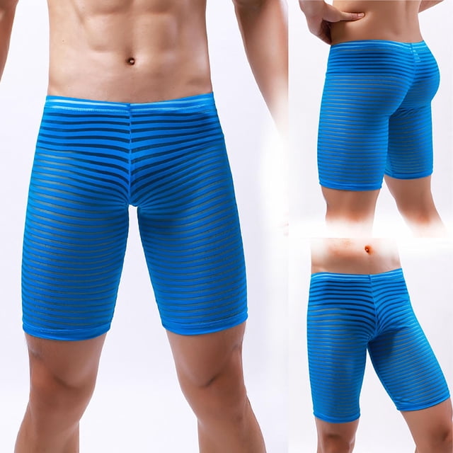 WILLBEST Pantalones Cortos Casuales A Rayas para Hombre, Transpirables, Sexys, de Tres Piezas, Deportivos, Elásticos