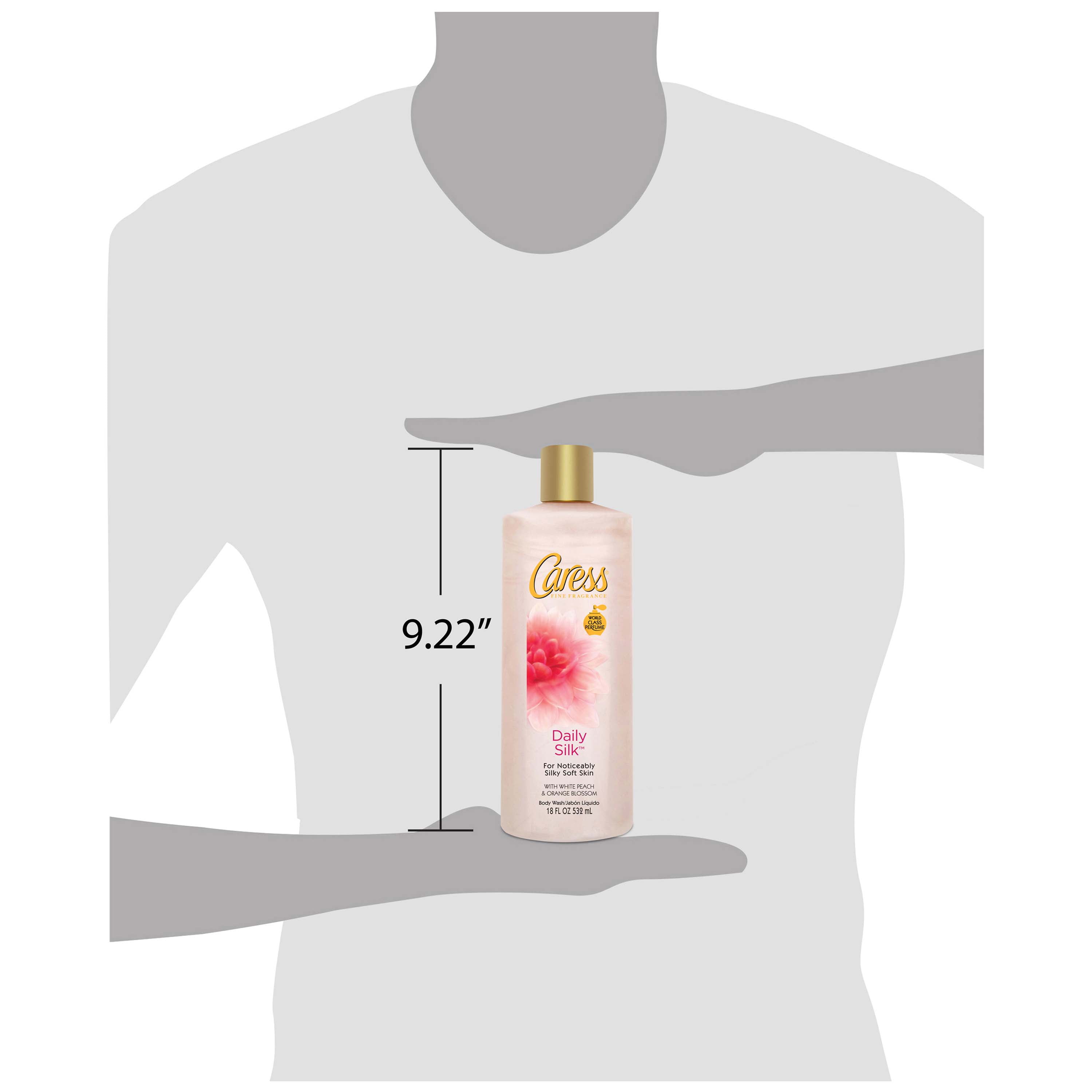Caress Body Wash for Women, Daily Silk, 18 Oz, 4 Count