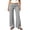 Gray, variant on Women's Fold Over Waist Yoga Pants Stretch Side Tie Wide Leg Casual Lounge Trousers for Women