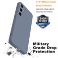 thumbnail image 3 of For Samsung Galaxy S24 Phone Case, Ebizware Shockproof Liquid Silicone Case Full-Body Protective Rugged Rubber Slim Cover with Microfiber Lining for Galaxy S24 (Gray), 3 of 9
