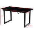 thumbnail image 4 of MAYEERTY Modern Square Extendable Dining Table - Black Metal Legs, 4 of 12