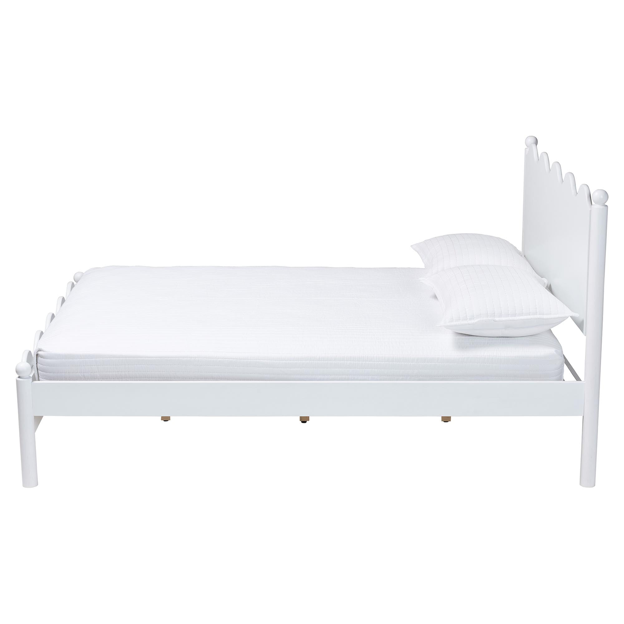 Baxton Studio Malaya Modern Platform Bed, Full, White