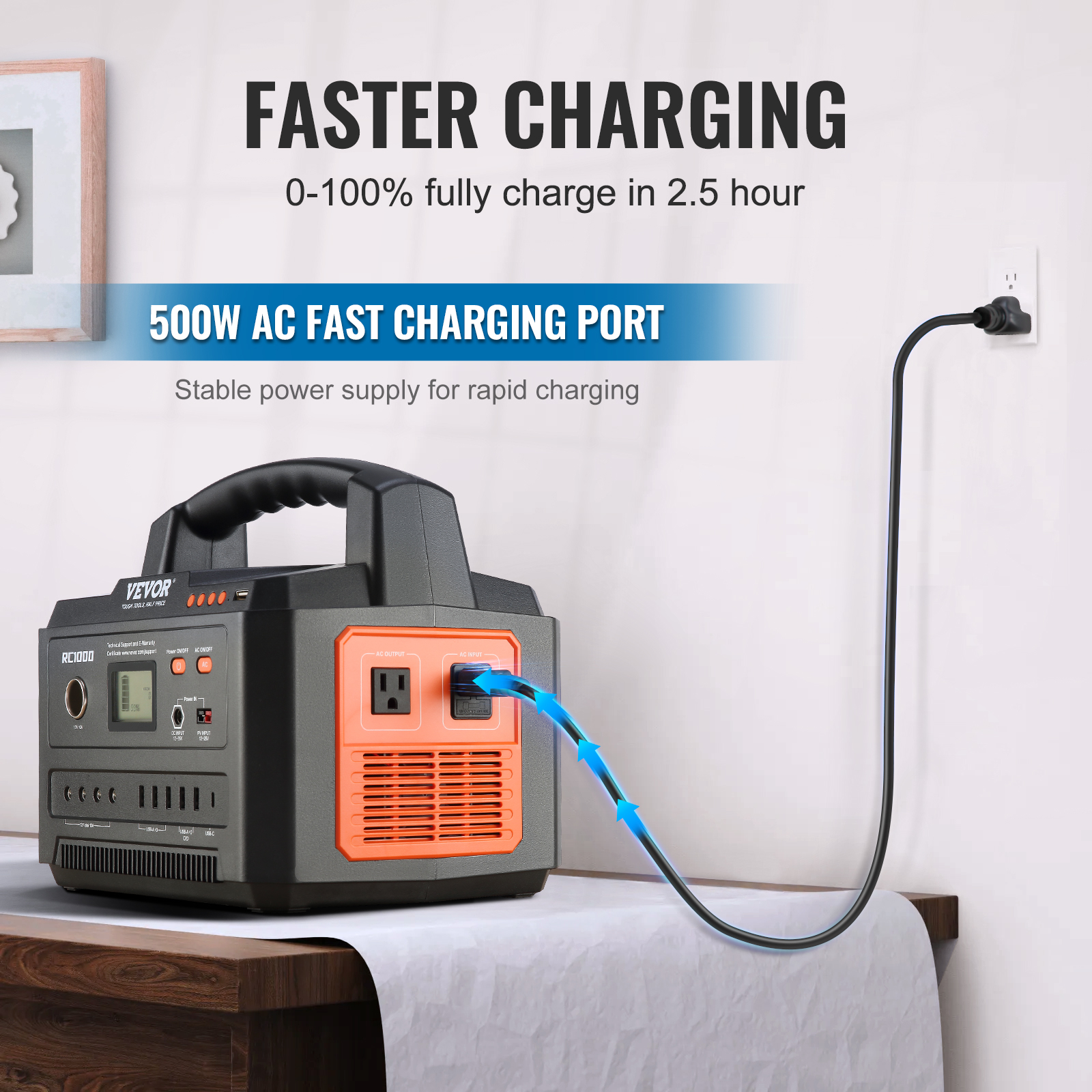 SKYSHALO Portable Power Station Solar Generator 999Wh 1000W with 12 Charging Ports