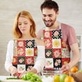 thumbnail image 3 of Pioneer Flower Floral Print Pattern Apron for Women and Men, Cotton Linen Waterproof with Pockets, Adjustable, 33x27 Inch for Kitchen, Gardening, BBQ, Salon, 3 of 6
