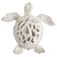 thumbnail image 3 of Escultura VVGIFTS con decoración oceánica, tortuga marina blanca, arrecife de coral, 3 of 7