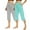 B-Mint Green, variant on ZQUUVOU 2PCS Womens Capris Pants High Waist Drawstring Comfy Casual Pants Casua Lightweight Loose Trousers with Pockets A-Dark Gray