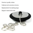 thumbnail image 4 of 2pc Sink Stopper Chrome And Rubber Bath Stopper Great Universal Replacement, 4 of 5