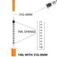 thumbnail image 3 of Suministros de laboratorio dispensadores desechables de 1 ml, 31 g, 8 mm, paquete de 50, 3 of 5