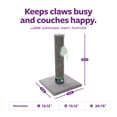 thumbnail image 3 of SmartyKat Playful Post Carpet Cat Scratching Post with Track Toy Base for Indoor Cats & Kittens, Features Integrated Hidden Ball Base for Stimulation, 3 of 7