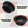 thumbnail image 4 of 2pcs Warm Air Vent Outlet 88mm Plastic Ducting Heater Air Vent Outlet Black for Car Auto Bus RV ATV, 4 of 6