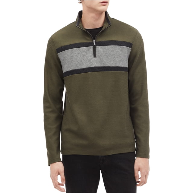Calvin Klein Sudadera con Bloques de Color para Hombre, Verde, XX-Large Calvin Klein Camisa de entrenamiento