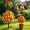 Orange-A, variant on Artificial Flowers with Ground Stakes, UV Resistant & No Fade Faux Plants, Realistic Silk Flowers for Outdoor Porch, Yard, Garden, Planters, Patio Decor (48 branches, 144 flowers)