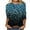 Blue, variant on Bxsruta Womens Plus Size Clearance Women 3/4 Sleeves Casual Shirts Pullover Loose Tunic Tops Print Blouse