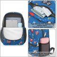 thumbnail image 4 of Soccer and Scoreboard Blue 17" School Backpacks for Teens,Waterproof Oxford Fabric,S-Shape Padded Straps for School,Travel,Hiking,Camping, 4 of 6