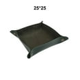 thumbnail image 3 of Coin Tray Leather Collapsible Save Space Storage Trays Collapsible Square Portable Holder Accessory Watch Change Living Room Green 1, 3 of 9