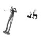 thumbnail image 5 of Escultura moderna de resina de ciervo golfista, decoración única de golfista y reno para amantes del golf, sala de estar, estudio, balcón, regalo., 5 of 8