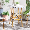 thumbnail image 2 of SAFAVIEH California Outdoor Patio Bistro Table, White/Navy, 2 of 7