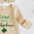 thumbnail image 7 of Leey-World My First St Patricks Day Baby Girl Boy Outfit Mamas Lucky Charm Romper Jumpsuit Spring Newborn Infant Clothes|Beige,NewBorn, 7 of 7