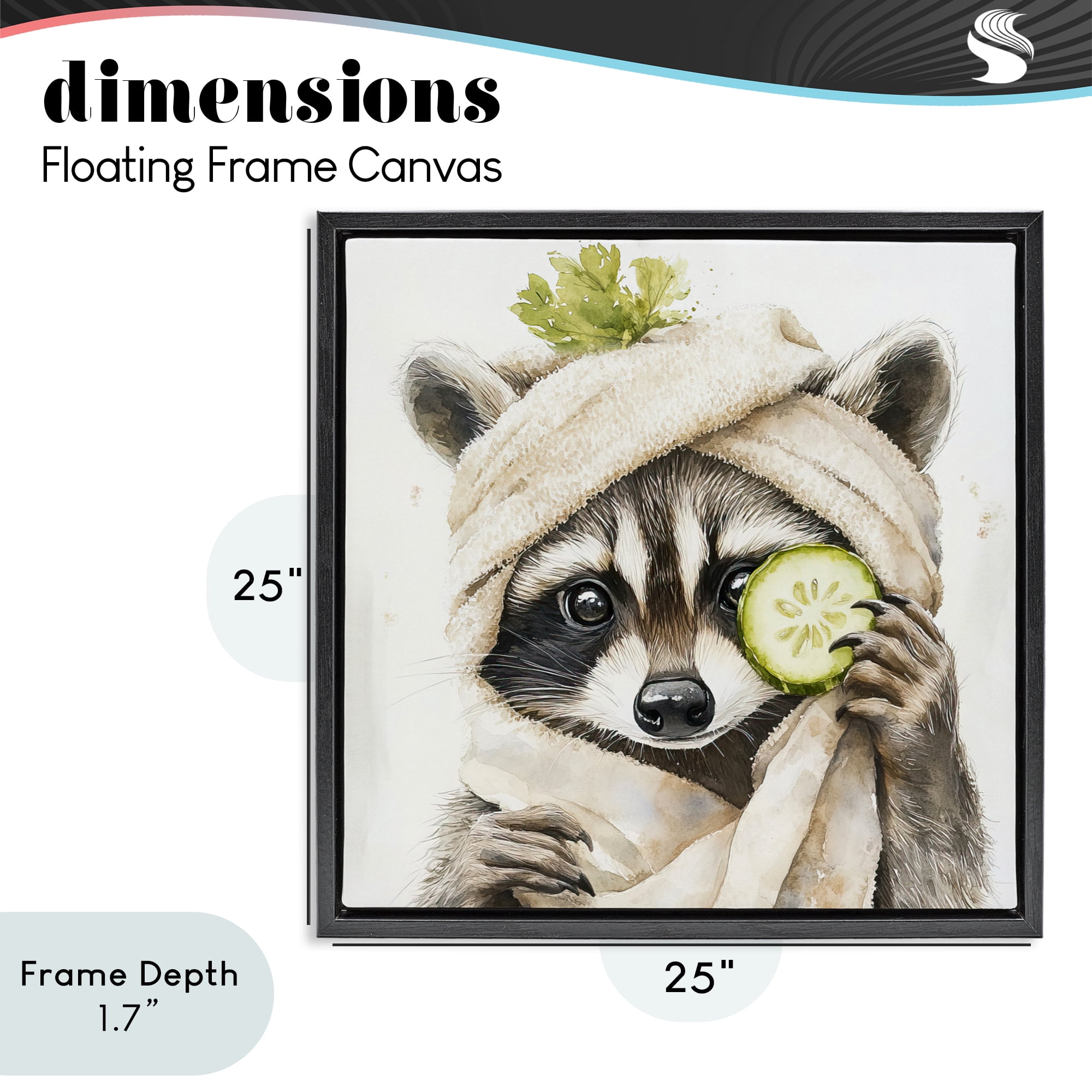 Stupell Industries Time To Depuff Self Care Black Framed Floater Canvas Wall Art, design by Tina LeCour